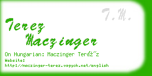 terez maczinger business card